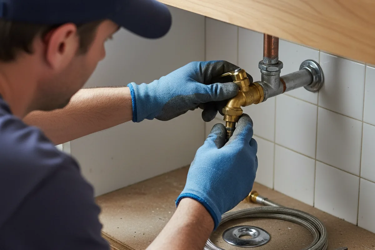 Shutoff valve and fitting work during Emergency Plumbing in Yellow Springs